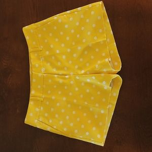 Ann Taylor Yellow Polka Dot Shorts